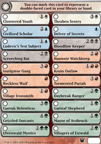 Double-faced cards checklist - Innistrad