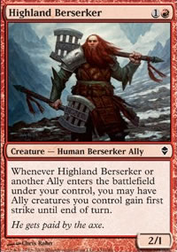 Highland Berserker - Zendikar
