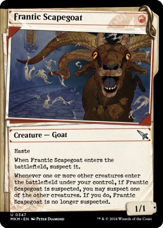 mtg suspect cards Frantic Scapegoat Magic The Gathering - Murders