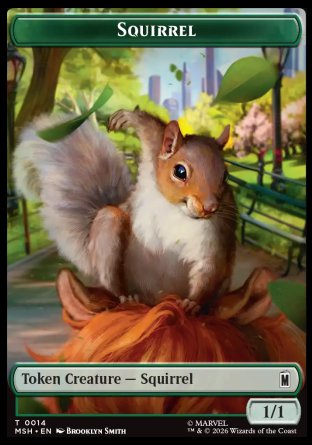 mtg cards with squirrels in the art Squirrel Token (1/1) by Andrea Radeck Any images/names/text/mana symbols/set symbols that are licensed Mtg altered art card Chatterfang,