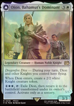 dion final fantasy mtg Dion, Bahamut's Dominant [Borderless Surge Foil] #521 Prices | Magic II  Wings of Light  Put a +1/+1 counter on each other creature you control Dion, Bahamut's Dominant/Bahamut, Warden of