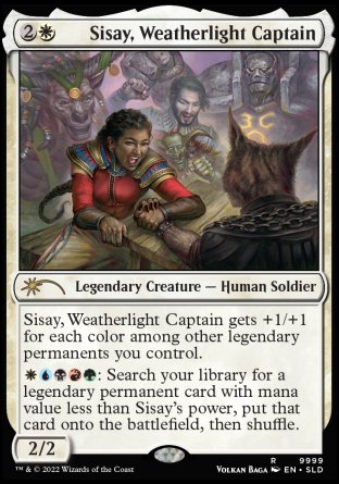 weatherlight mtg card Sisay, Weatherlight Captain ENCHANTRESS LEGENDS Magic MTG Custom Commander  Deck main image 1