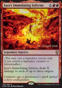 Jaya's Immolating Inferno - Prerelease Promos