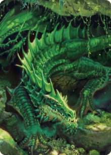 Lurking Green Dragon - Art 1 - Commander Legends: Battle for Baldur's Gate - Art Series