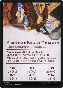 Ancient Brass Dragon - Stats - Commander Legends: Battle for Baldur's Gate - Art Series
