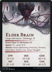 Elder Brain - Stats - Commander Legends: Battle for Baldur's Gate - Art Series