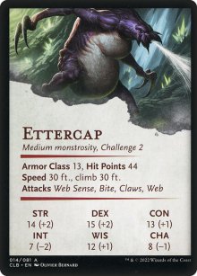 Ettercap - Stats - Commander Legends: Battle for Baldur's Gate - Art Series