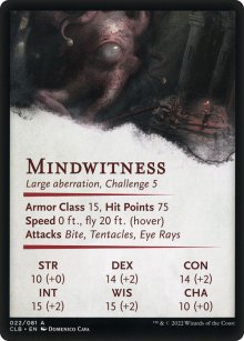 Mindwitness - Stats - Commander Legends: Battle for Baldur's Gate - Art Series