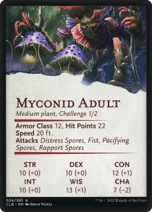 Myconid Adult - Stats - Commander Legends: Battle for Baldur's Gate - Art Series