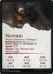 Nothic - Stats - Commander Legends: Battle for Baldur's Gate - Art Series