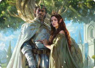 Aragorn and Arwen, Wed - Art 1 - The Lord of the Rings - Art Series