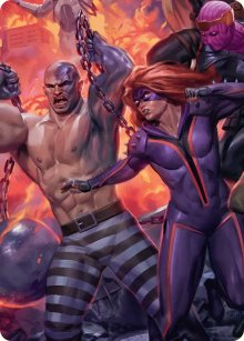 Absorbing Man and Titania - Art - Marvel Super Heroes - Art Series