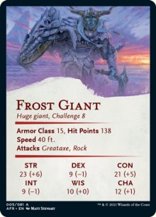 Rimeshield Frost Giant - Stats - D&D Forgotten Realms - Art Series
