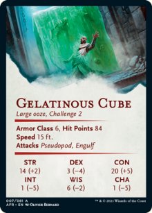 Gelatinous Cube - Stats - D&D Forgotten Realms - Art Series