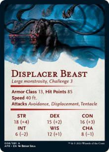 Displacer Beast - Stats - D&D Forgotten Realms - Art Series