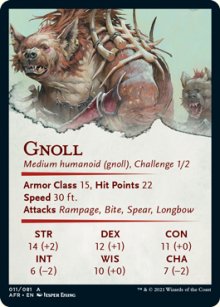 Gnoll - Stats - D&D Forgotten Realms - Art Series