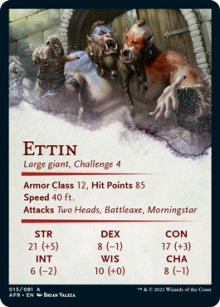 Ettin - Stats - D&D Forgotten Realms - Art Series