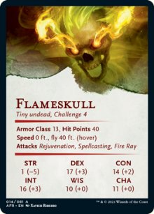 Flameskull - Stats - D&D Forgotten Realms - Art Series