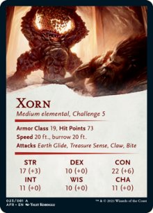 Xorn - Stats - D&D Forgotten Realms - Art Series