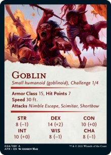 Goblin - Stats - D&D Forgotten Realms - Art Series