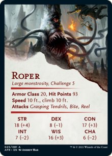 Roper - Stats - D&D Forgotten Realms - Art Series