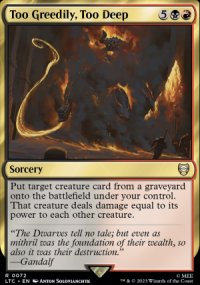 Too Greedily, Too Deep 1 - The Lord of the Rings Commander Decks
