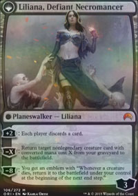 Liliana, Defiant Necromancer - Prerelease Promos
