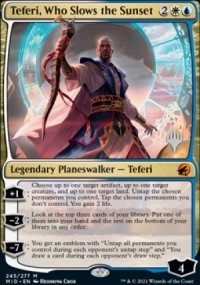 Teferi, Who Slows the Sunset - Planeswalker symbol stamped promos