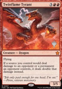 Twinflame Tyrant - Planeswalker symbol stamped promos