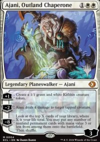 Ajani, Outland Chaperone - Planeswalker symbol stamped promos