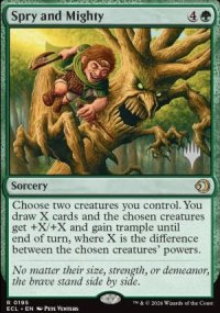 Spry and Mighty - Planeswalker symbol stamped promos