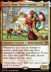 Aziza, Mage Tower Captain - Planeswalker symbol stamped promos