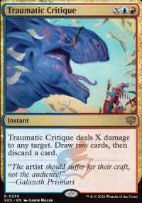 Traumatic Critique - Planeswalker symbol stamped promos
