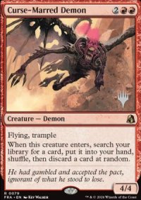 Curse-Marred Demon - Planeswalker symbol stamped promos