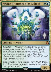 Avatar of Burgeoning Echoes - Planeswalker symbol stamped promos