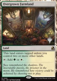 Overgrown Farmland - Planeswalker symbol stamped promos