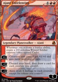 Ajani Unrelenting - Planeswalker symbol stamped promos