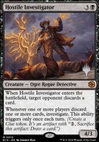 Hostile Investigator - Planeswalker symbol stamped promos