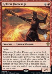 Keldon Flamesage - Planeswalker symbol stamped promos