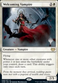 Welcoming Vampire - Planeswalker symbol stamped promos