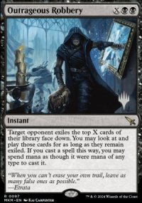 Outrageous Robbery - Planeswalker symbol stamped promos
