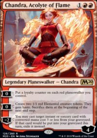 Chandra, Acolyte of Flame - Planeswalker symbol stamped promos