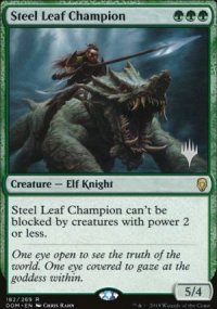 Steel Leaf Champion - Planeswalker symbol stamped promos