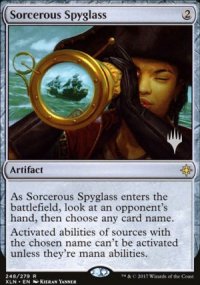 Sorcerous Spyglass - Planeswalker symbol stamped promos