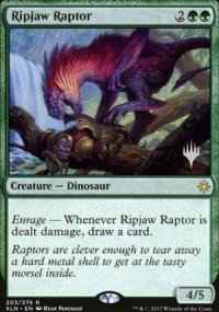 Ripjaw Raptor - Planeswalker symbol stamped promos