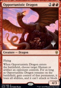 Opportunistic Dragon - Planeswalker symbol stamped promos