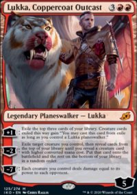 Lukka, Coppercoat Outcast - Planeswalker symbol stamped promos