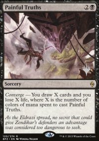 Painful Truths - Planeswalker symbol stamped promos