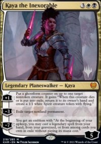 Kaya the Inexorable - Planeswalker symbol stamped promos