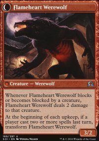 Flameheart Werewolf - Shadows over Innistrad